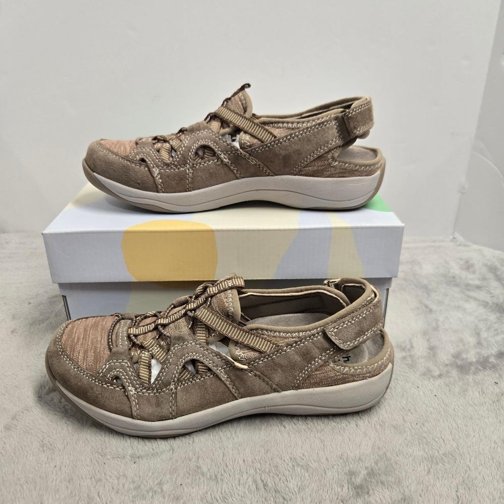 Earth Origins Sid Sedona Brown Suede Sport Sandals Womens 6.5 M Fishermans Shoes